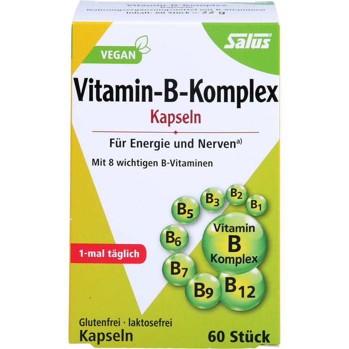 Salus Vitamin-B-Komplex Kapseln für Energie und Nerven, 60 pcs. Capsules