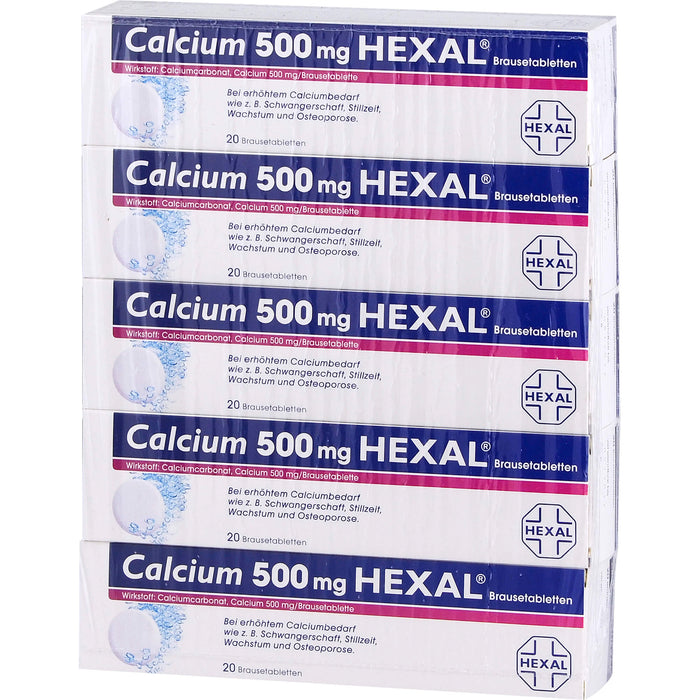 Calcium 500 mg HEXAL Brausetabletten, 100 pc Tablettes