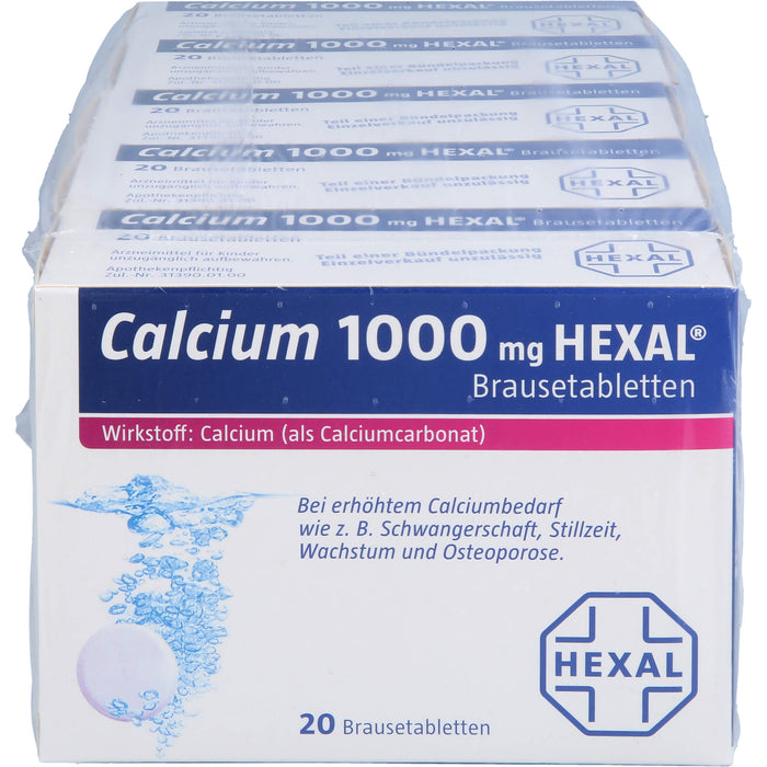 Calcium 1000 mg HEXAL Brausetabletten, 100 St. Tabletten