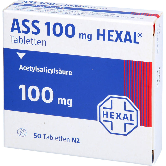 ASS 100 mg HEXAL Tabletten, 50 pcs. Tablets