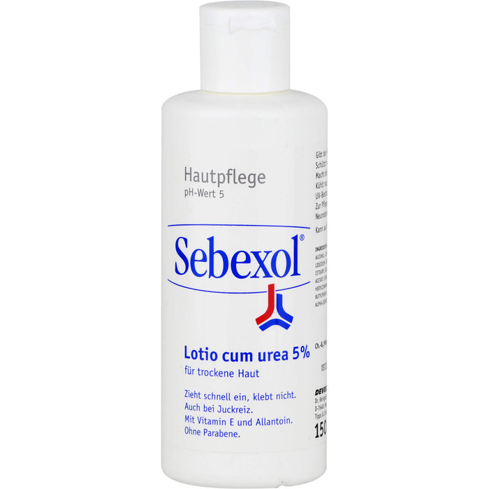 Sebexol Lotio cum urea 5% Hautpflege für trockene Haut, 150 ml Solution