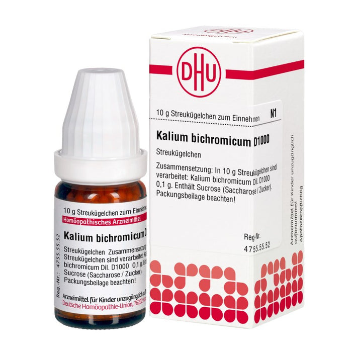 Kalium bichromicum D1000 DHU Globuli, 10 g Globuli