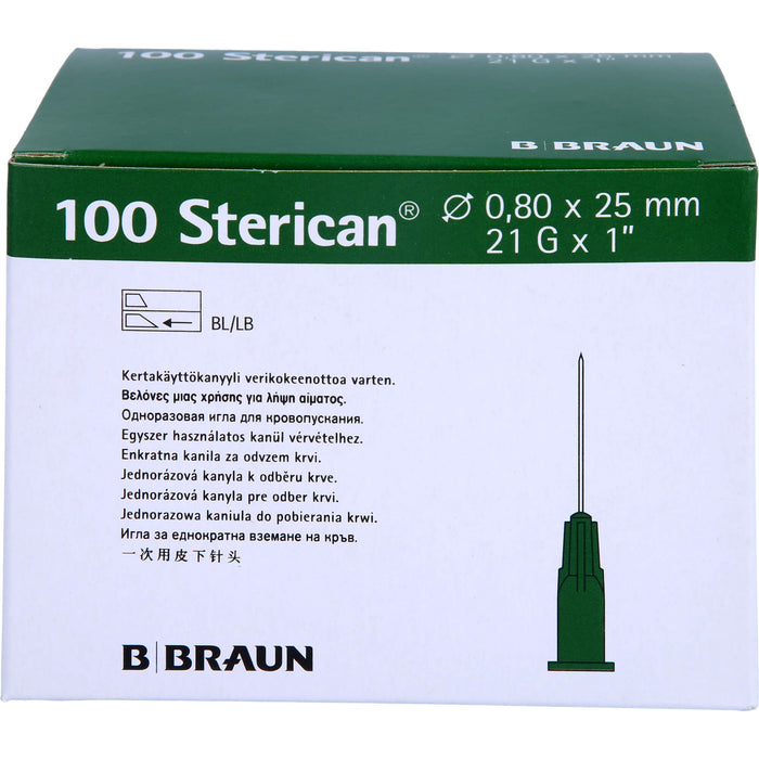 Sterican 21GX1 Kanülen 0,8X25mm, 100 St KAN