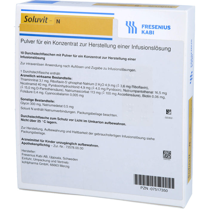 FRESENIUS KABI Soluvit N Pulver, 100 ml Pulver