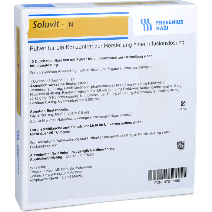 FRESENIUS KABI Soluvit N Pulver, 100 ml Pulver