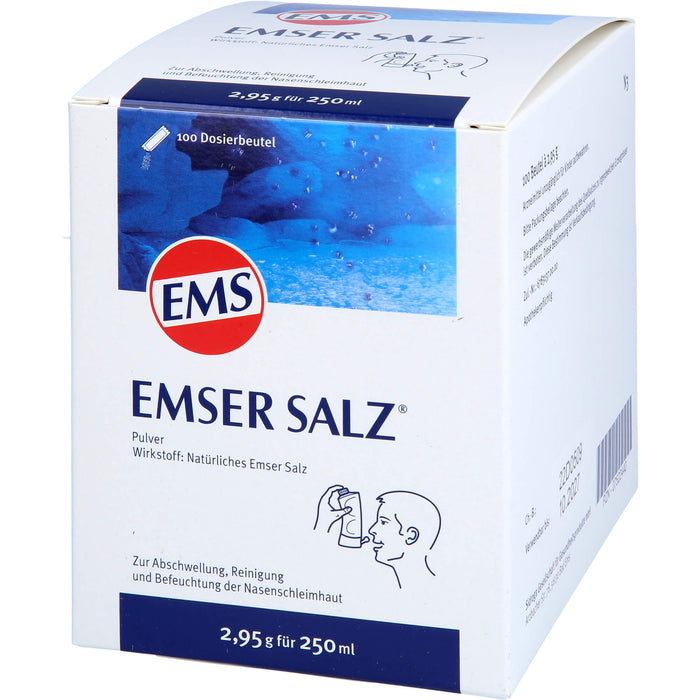 EMSER SALZ Beutel zur Abschwellung, Reinigung und Befeuchtung der Nasenchleimhaut, 100 pcs. Sachets