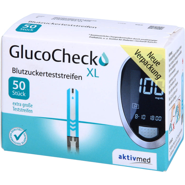 GlucoCheck XL Aktivmed Blutzuckerteststreifen, 50 pcs. Test strips