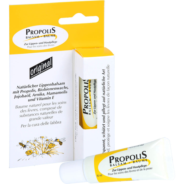 Propolis Lippenbalsam zur Pflege der Lippen und auch für kleinere, gereizte Hautpartien, 10 ml Crème