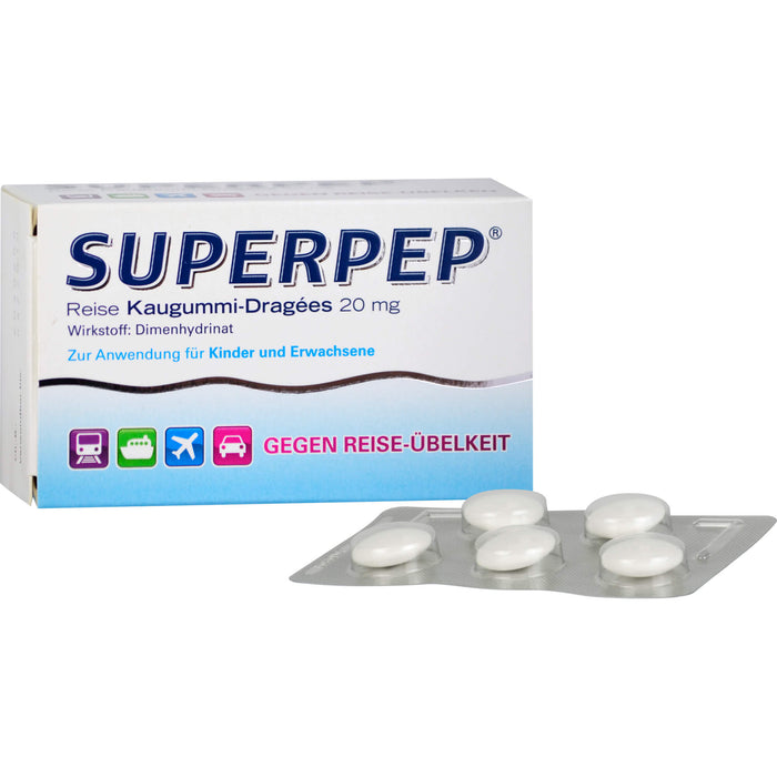 SUPERPEP Reise Kaugummi-Dragees, 20 pcs. Chewing gum