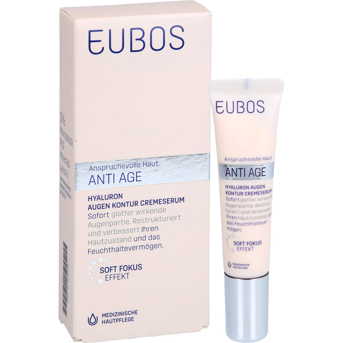 EUBOS Sensitive Hyaluron Augen Kontur CremeSerum, 15 ml Creme