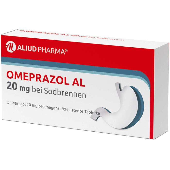 Omeprazol AL 20 mg Tabletten bei Sodbrennen, 7 pc Tablettes