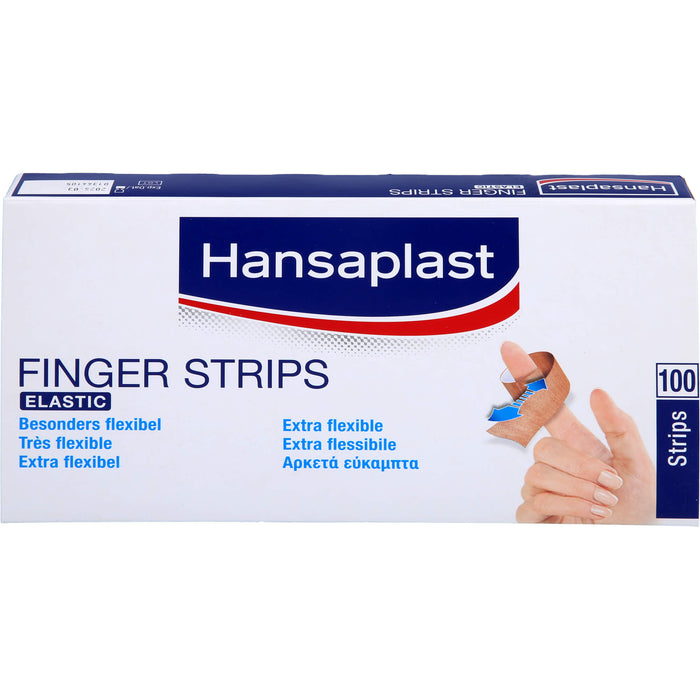 Hansaplast Finger Strips Elastic besonders flexibel Pflaster, 100 pcs. Patch