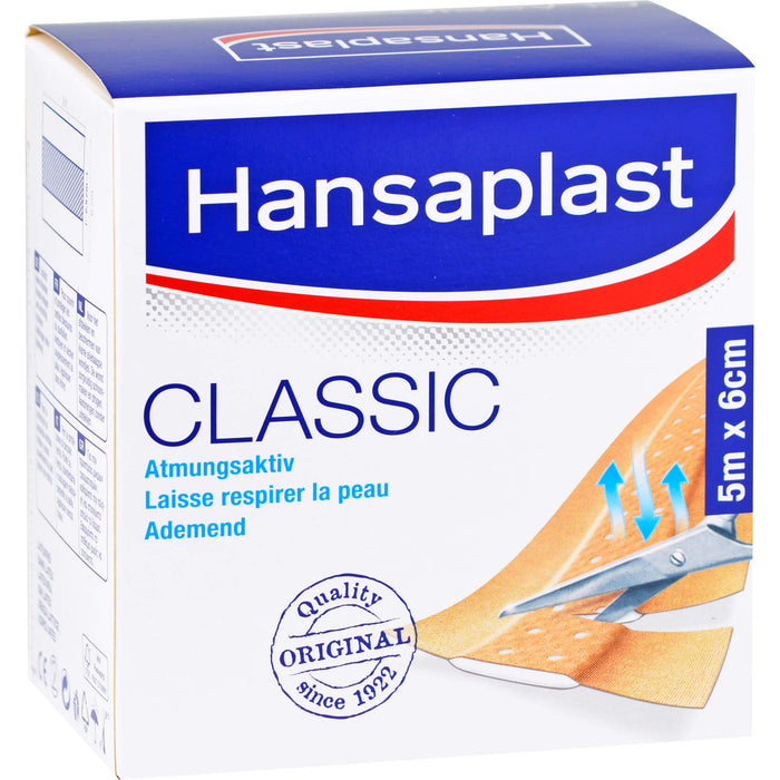 Hansaplast Classic Pflaster 5 m x 6 cm, 1 pcs. Patch