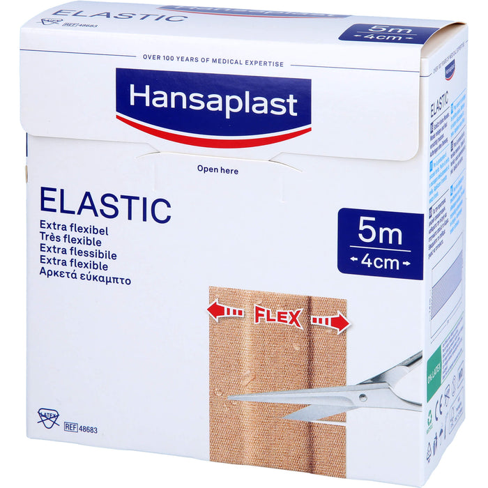 Hansaplast Elastic 5 m x 4 cm Pflaster, 1 pcs. Patch