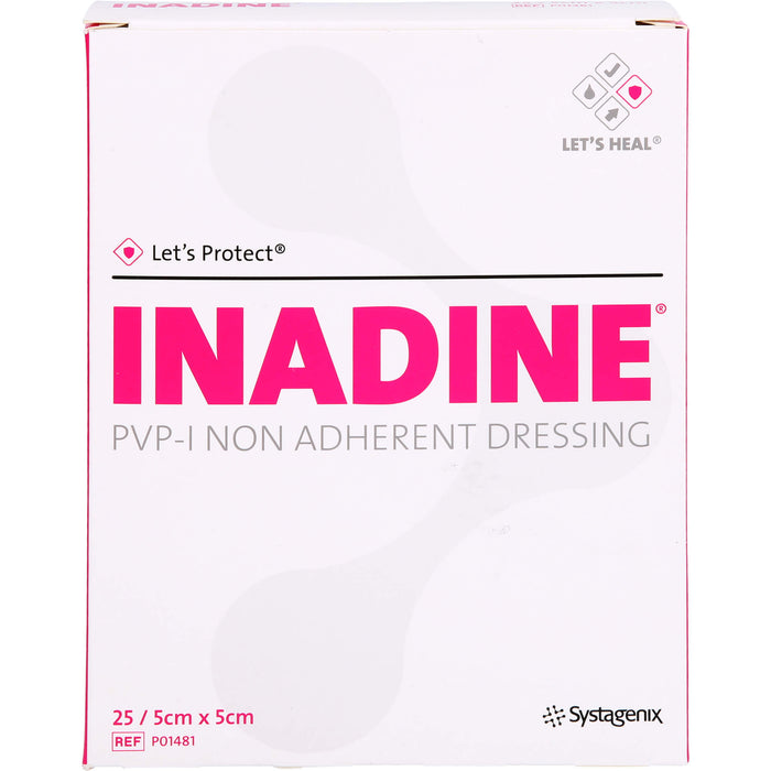 Inadine Salbengaze mit PVP Iod 5,0 x 5,0 cm, 25 pcs. Wound gauze