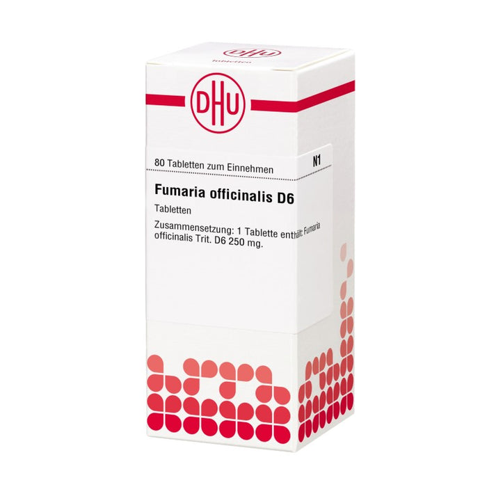 DHU Fumaria officinalis D6 Tabletten, 80 St. Tabletten