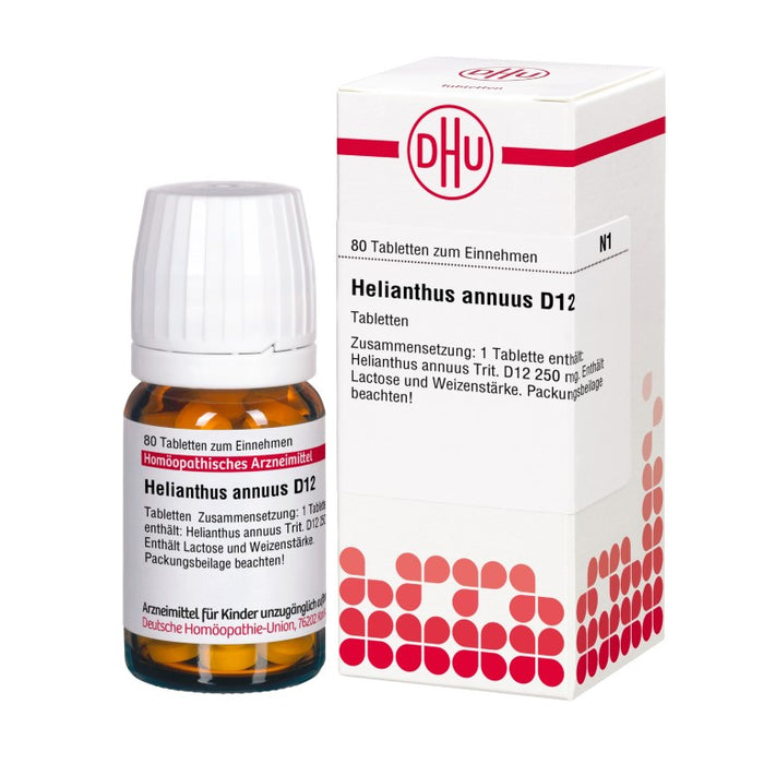 Helianthus annuus D12 DHU Tabletten, 80 St. Tabletten