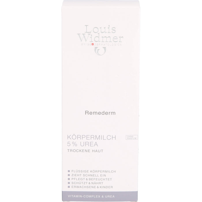 Louis Widmer Remederm Körpermilch 5 % Urea, 200 ml Crème