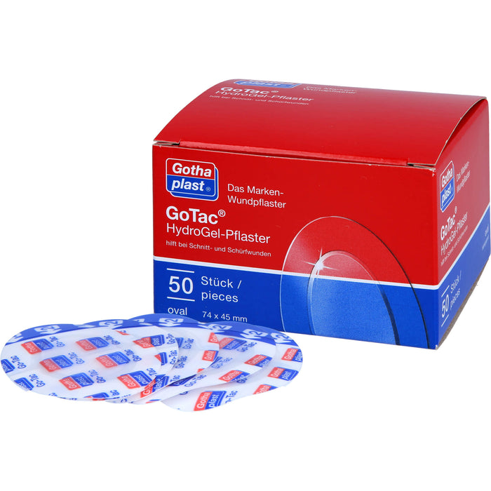 GoTac Hydro Gel-Pflaster 74x45 mm oval, 50 pcs. Patch