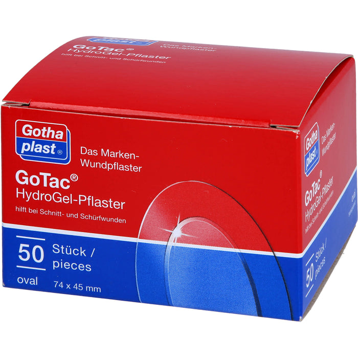 GoTac Hydro Gel-Pflaster 74x45 mm oval, 50 pcs. Patch