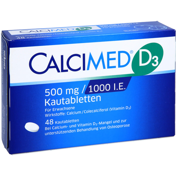 CALCIMED D3 500mg / 1000 I.E. Kautabletten, 48 pcs. Tablets