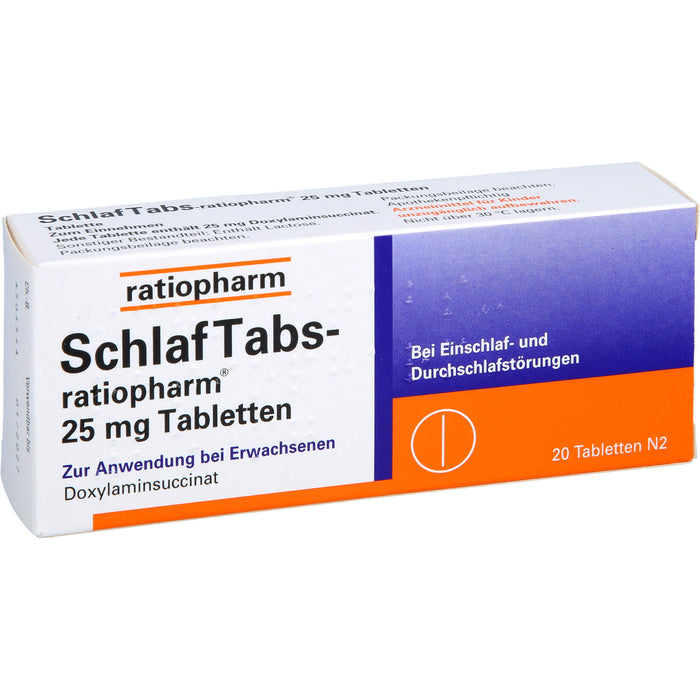 SchlafTabs-ratiopharm, 20 pcs. Tablets