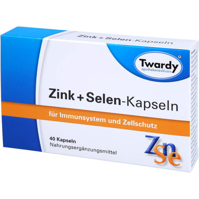 Twardy Zink + Selen-Kapseln für Immunsystem und Zellschutz, 40 pcs. Capsules