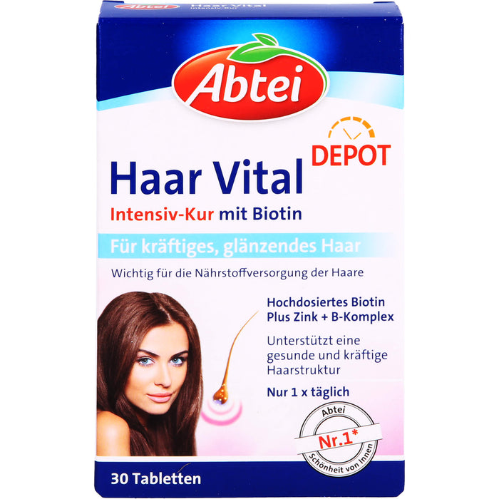 Abtei Haar Vital Intensiv-Kur mit Biotin Tabletten, 30 pc Tablettes