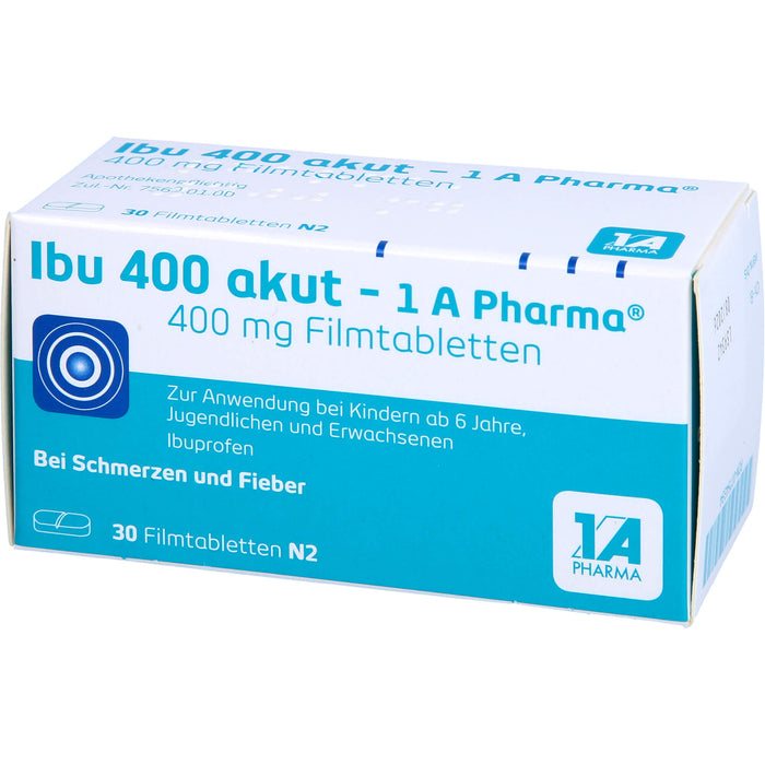 Ibu 400 akut - 1 A Pharma Filmtabletten, 30 pcs. Tablets