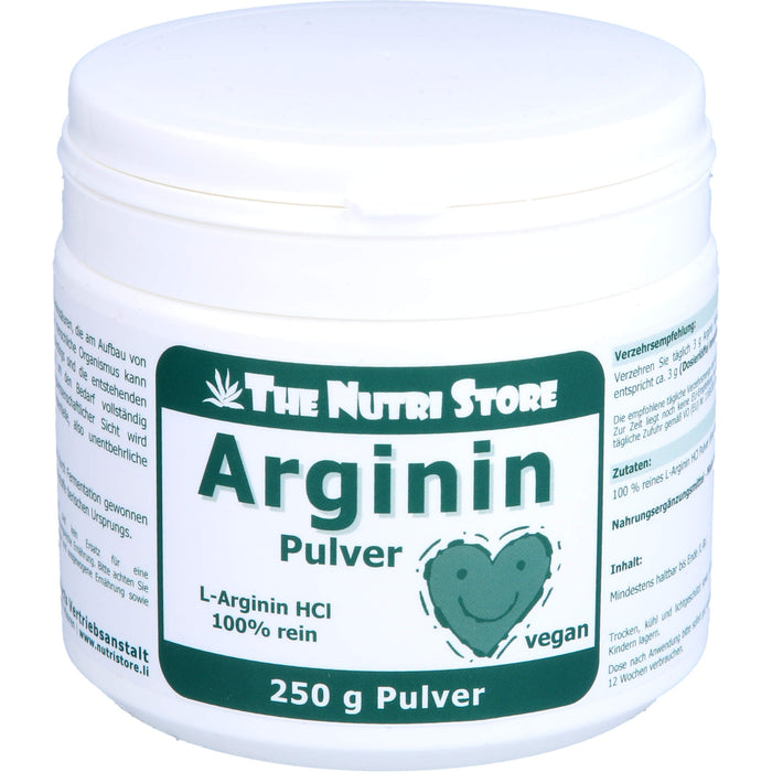 The Nutri Store Arginin HCl 100 % rein Pulver, 250 g Poudre