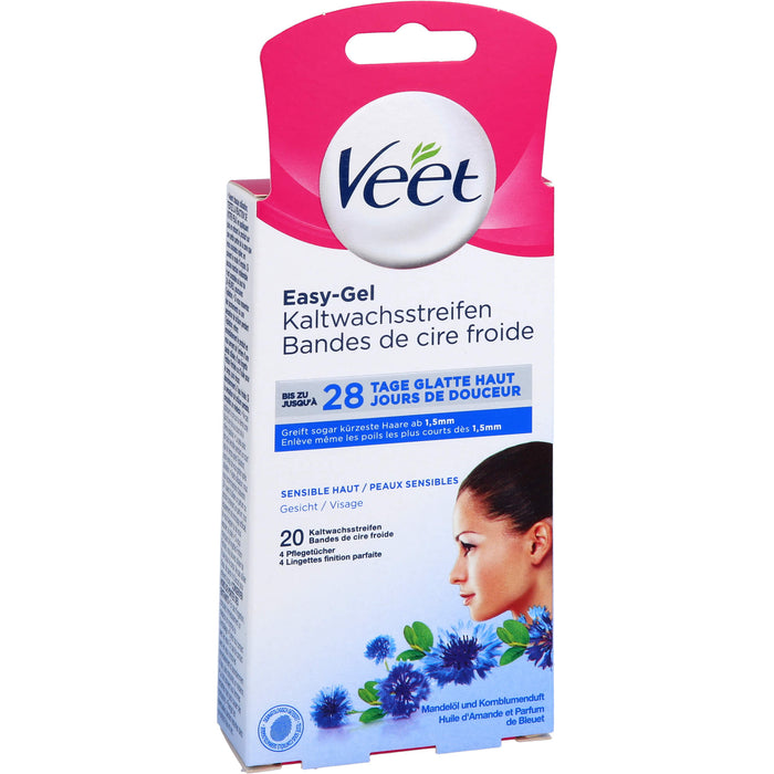 Veet Kaltwachsstreifen Gesicht, 20 pcs. Stripes