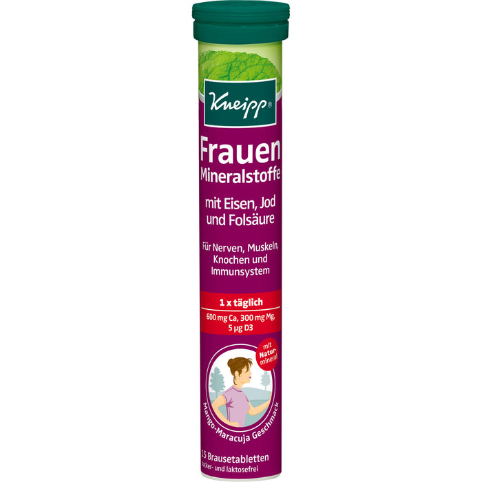 Kneipp Frauen Mineralstoffe mit Eisen, Jod und Folsäure Brausetabletten, 15 pc Tablettes