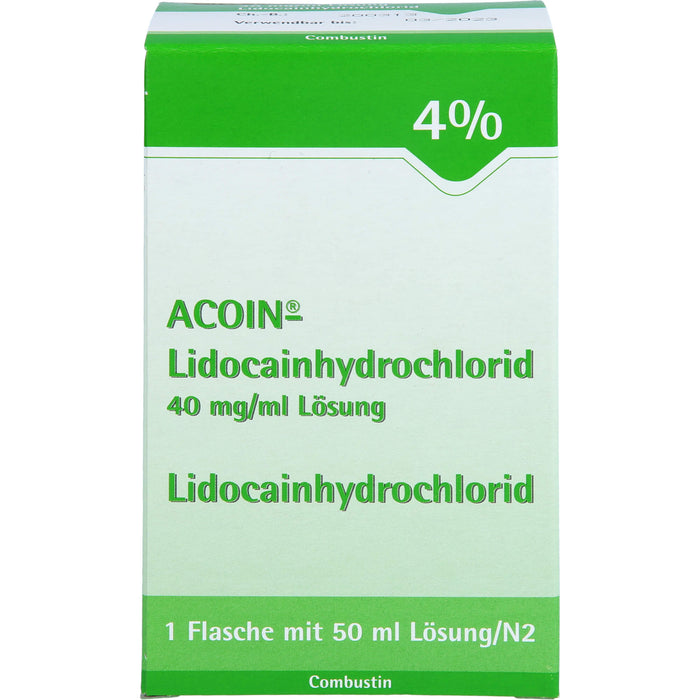 ACOIN Lidocainhydrochlorid 40 mg/ml Lösung, 50 ml Lösung