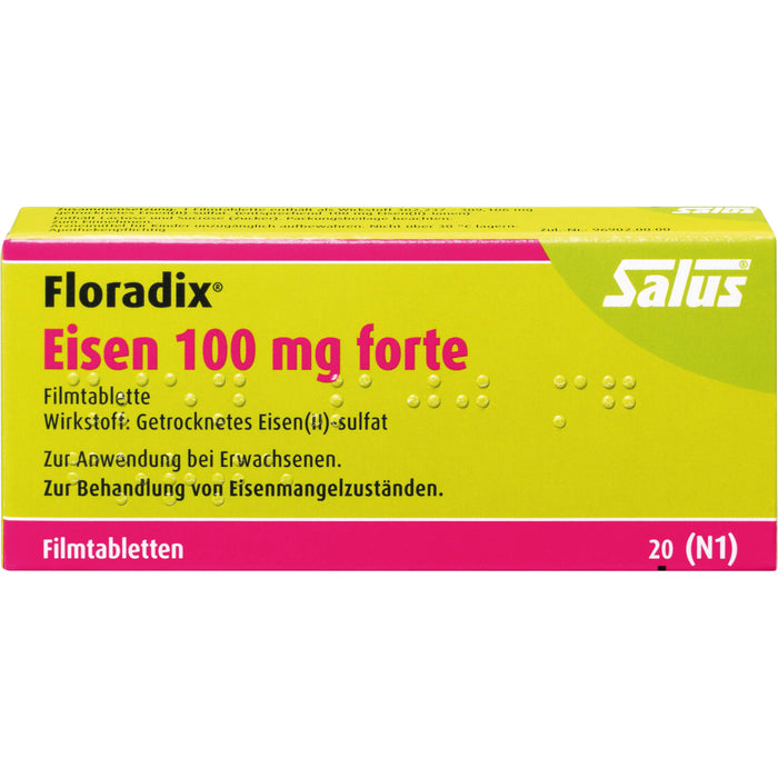 Floradix Eisen 100 mg forte Filmtabletten, 20 St. Tabletten