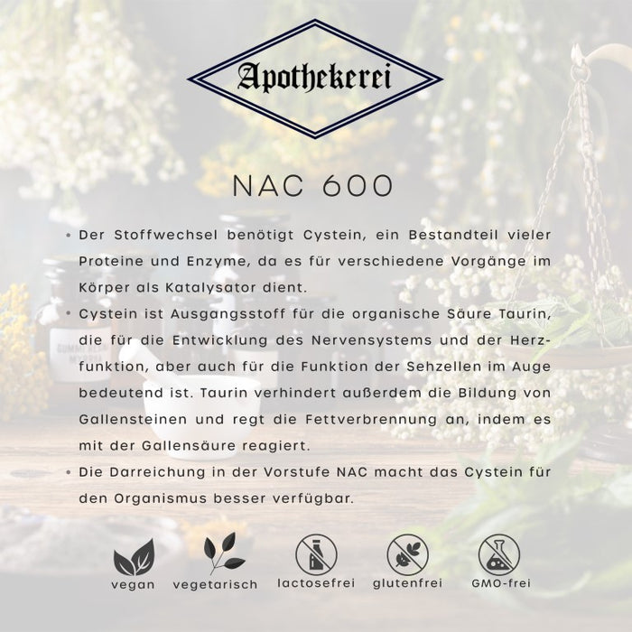 Apothekerei NAC 600, 30 pc Capsules