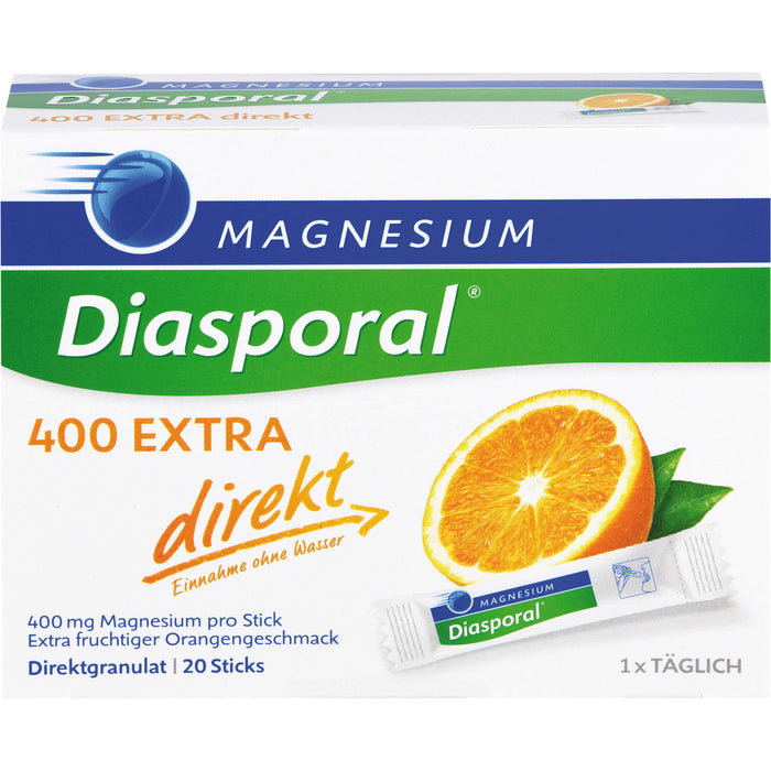 Magnesium-Diasporal 400 extra direkt Direktgranulat Sticks, 20 pcs. Sachets