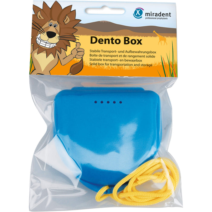 miradent Dento-Box I blau stabile Zahnspangenbox für unterwegs, 1 pc Boîte