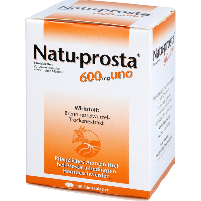 Natu-prosta 600 mg uno Filmtabletten bei Prostata Erkrankungen, 100 pc Tablettes