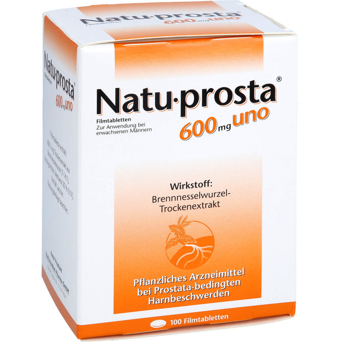 Natu-prosta 600 mg uno Filmtabletten bei Prostata Erkrankungen, 100 pc Tablettes