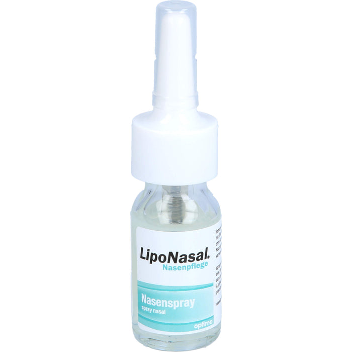 LipoNasal Nasenpflege, Nasenspray zur Befeuchtung und Pflege der Nasenschleimhaut, mit Dexpanthenol, ohne Konservierungsmittel, 10 ml Solution