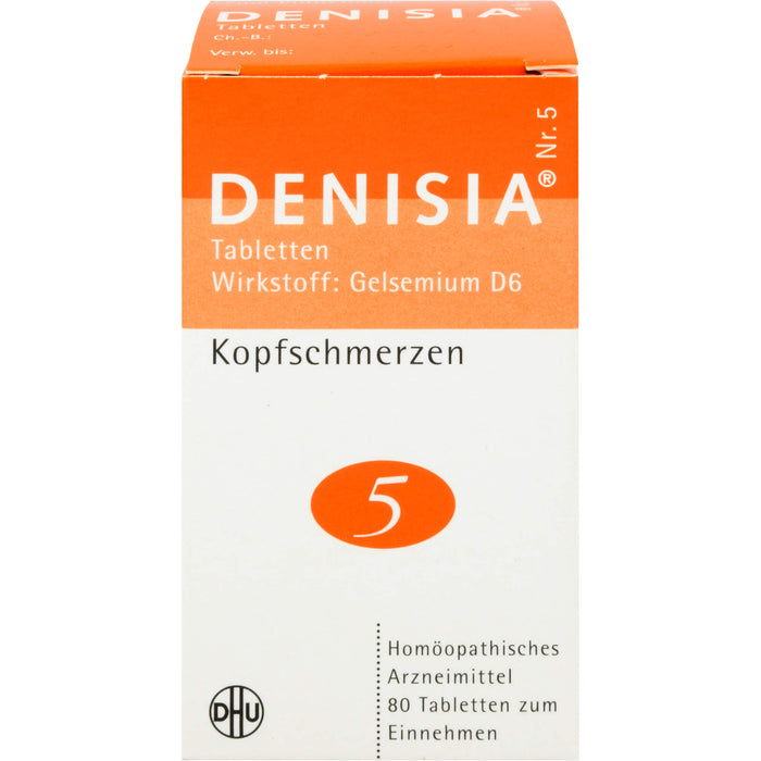 DHU DENISIA Nr. 5 Tabletten bei Kopfschmerzen, 80 pc Tablettes