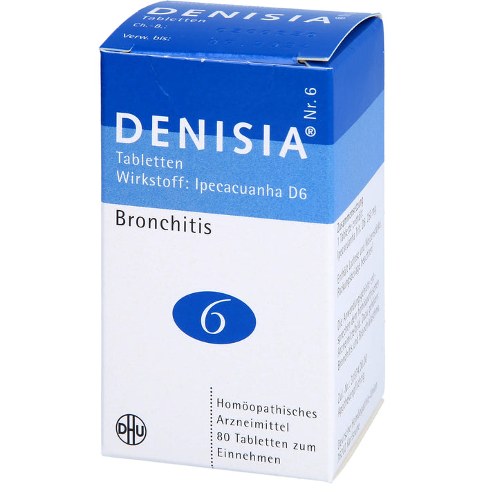 DHU DENISIA Nr. 6 Tabletten bei Atemwegserkrankungen, 80 pcs. Tablets