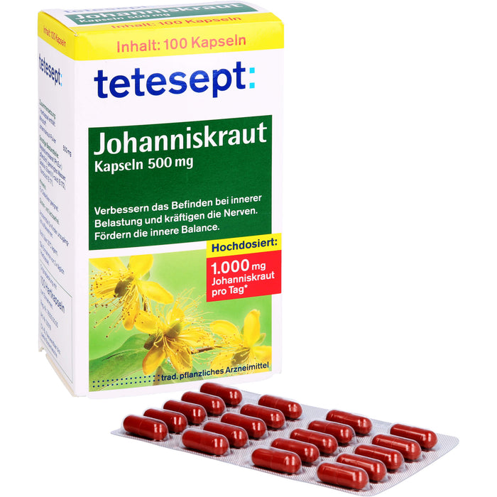 Tetesept Johanniskraut Kapseln, 100 St HKP