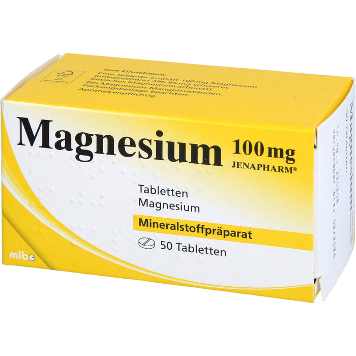 JENAPHARM Magnesium 100 mg Tabletten, 50 pcs. Tablets