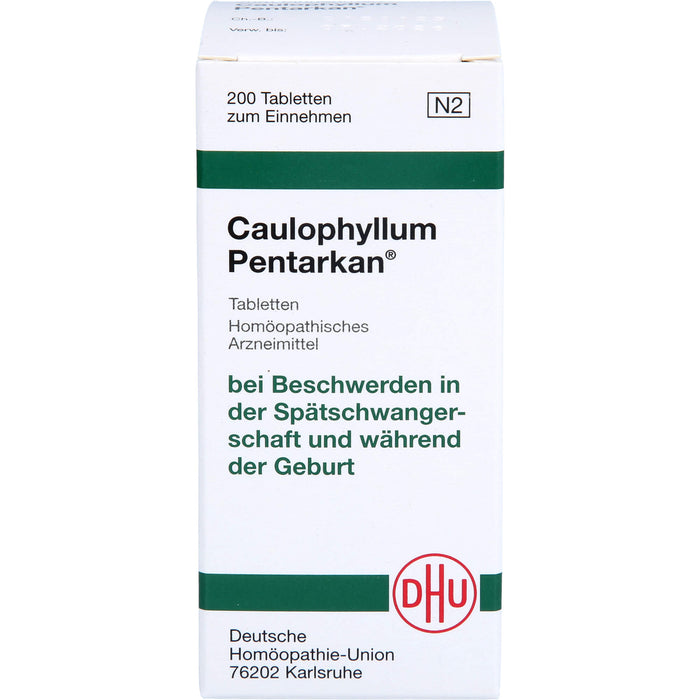 DHU Caulophyllum Pentarkan Tabletten bei Beschwerden in der Spätschwangerschaft und während der Geburt, 200 pc Tablettes