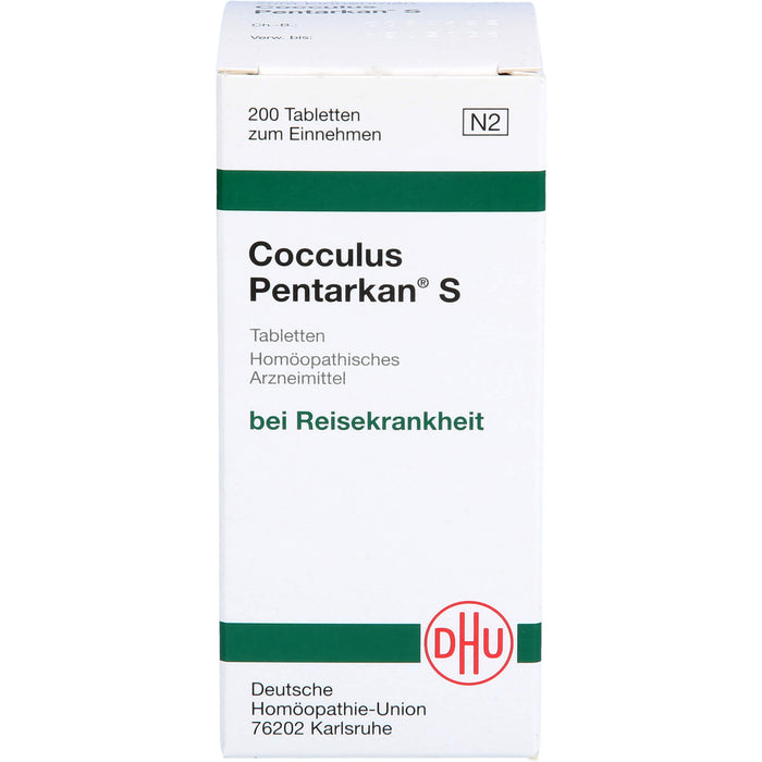 DHU Cocculus Pentarkan S Tabletten bei Reisekrankheit, 200 pcs. Tablets