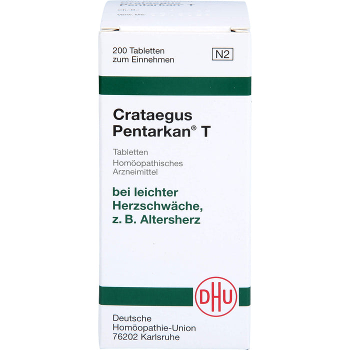 DHU Crataegus Pentarkan T Tabletten bei leichter Herzschwärze, 200 pcs. Tablets