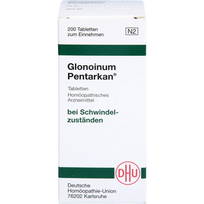 DHU Glonoinum Pentarkan Tabletten bei Schwindelzuständen, 200 pcs. Tablets