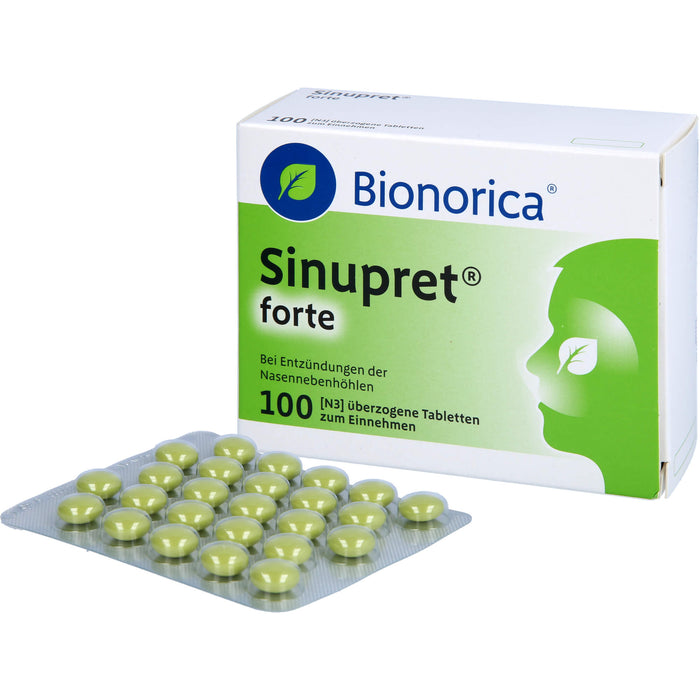 Sinupret forte Tabletten bei Entzündungen der Nasennebenhöhlen, 100 pc Tablettes