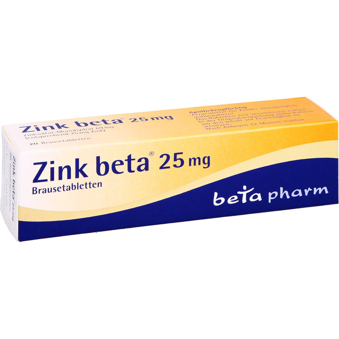 Zink beta 25 mg Brausetabletten, 100 St. Tabletten